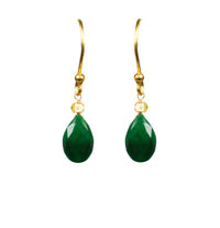 Thumbnail for Gena Myint - Emerald Drop Vermeil Earrings -