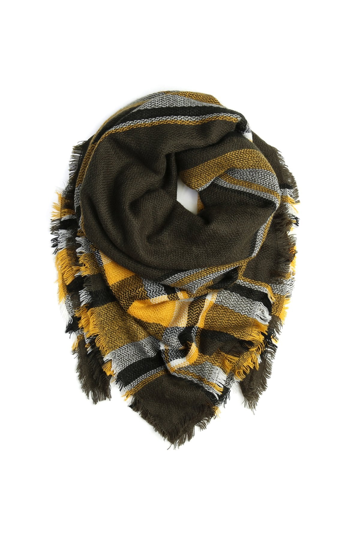 Riah Fashion - Blanket Fringed Scarf - 1 COLOR -