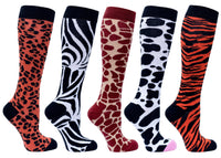 Thumbnail for Women's Animal Kingdom Knee High Socks Set - 5 PACK -