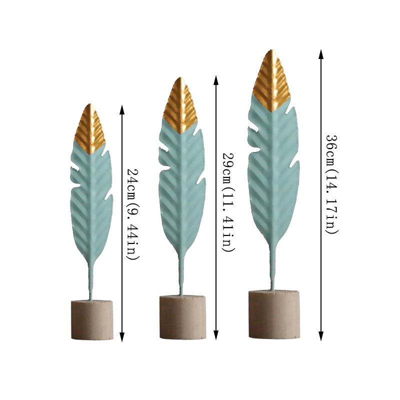 Modern Feather Wooden Miniature Figurines - 3 SIZES -