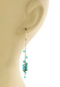 Thumbnail for Gena Myint - Cascading Turquoise Cluster Earrings -