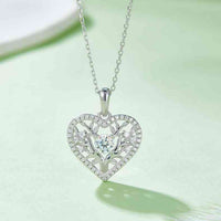 Thumbnail for Moissanite 925 Sterling Silver Heart Shape Necklace