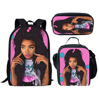 Thumbnail for Back to School Backpack - Girl & Bubble gum plus 37 more, different faces - 3Pcs/Set School Bags for Girls - [10-15 DAY DELIVERY] - 38 DIFERRENT FACES -