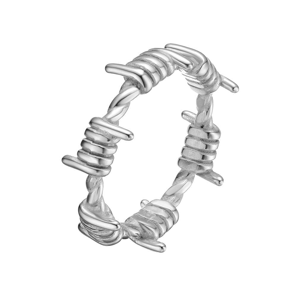 Mister - Barb Wire Ring - 5 SIZES - 2 COLORS -