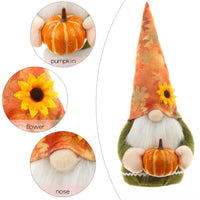 Thumbnail for Autumn Decorations Plush Gnomes - Pumpkins Sunflowers - 12.89