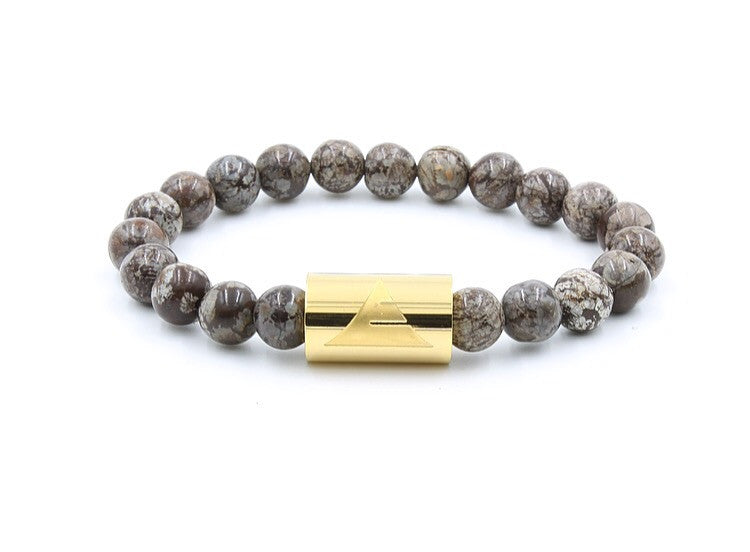 Rocky - Brown Snowflake Jasper - 2 Hasp colors -