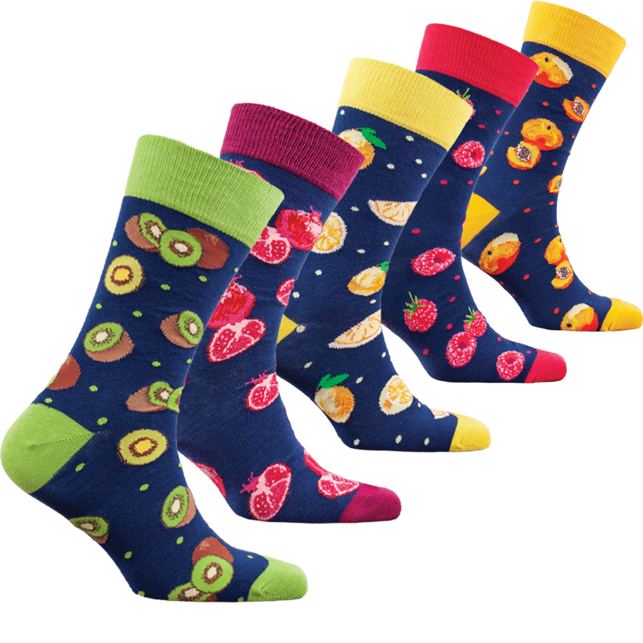 Men's Delightful Fruits Socks - 5 PACK -