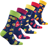 Thumbnail for Men's Delightful Fruits Socks - 5 PACK -