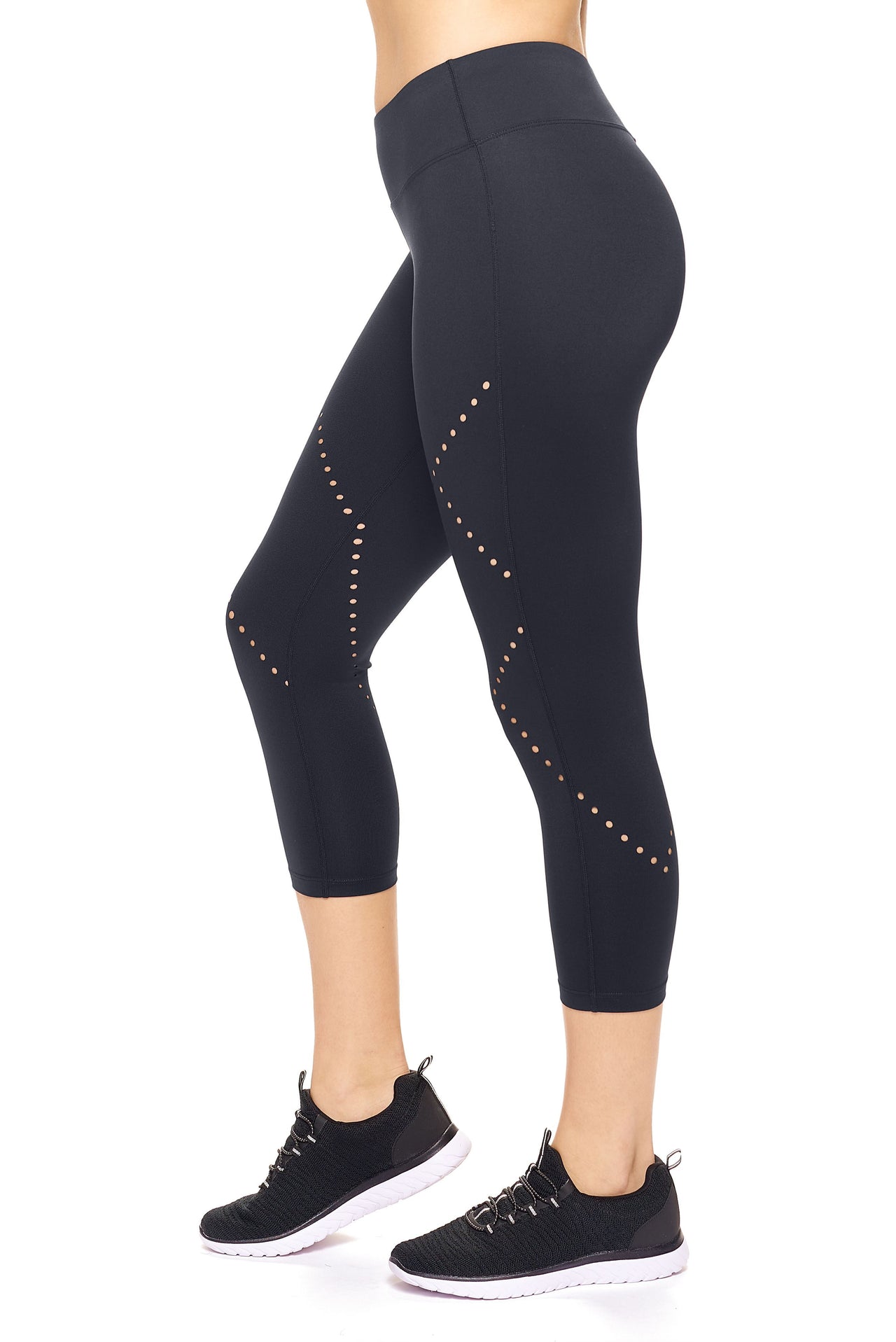 Women's Diamond Laser Cut Capri - 1 COLOR -