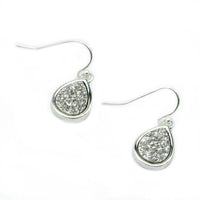 Thumbnail for Christy Jean - Emma Silver Druzy Teardrop Earrings - 4 COLORS -