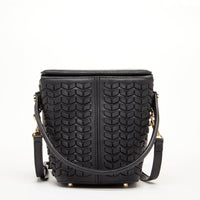 Thumbnail for Anna Woven Leather Bag Black -