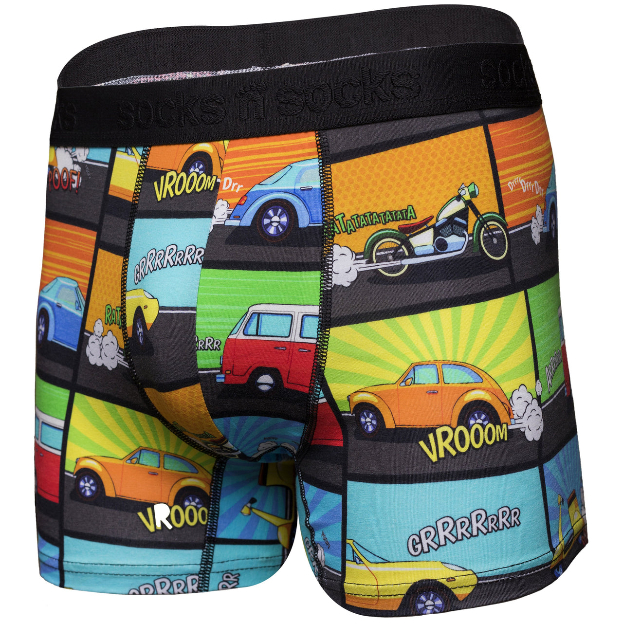 Men's Comic Cars Boxer Brief - 1 COLOR -