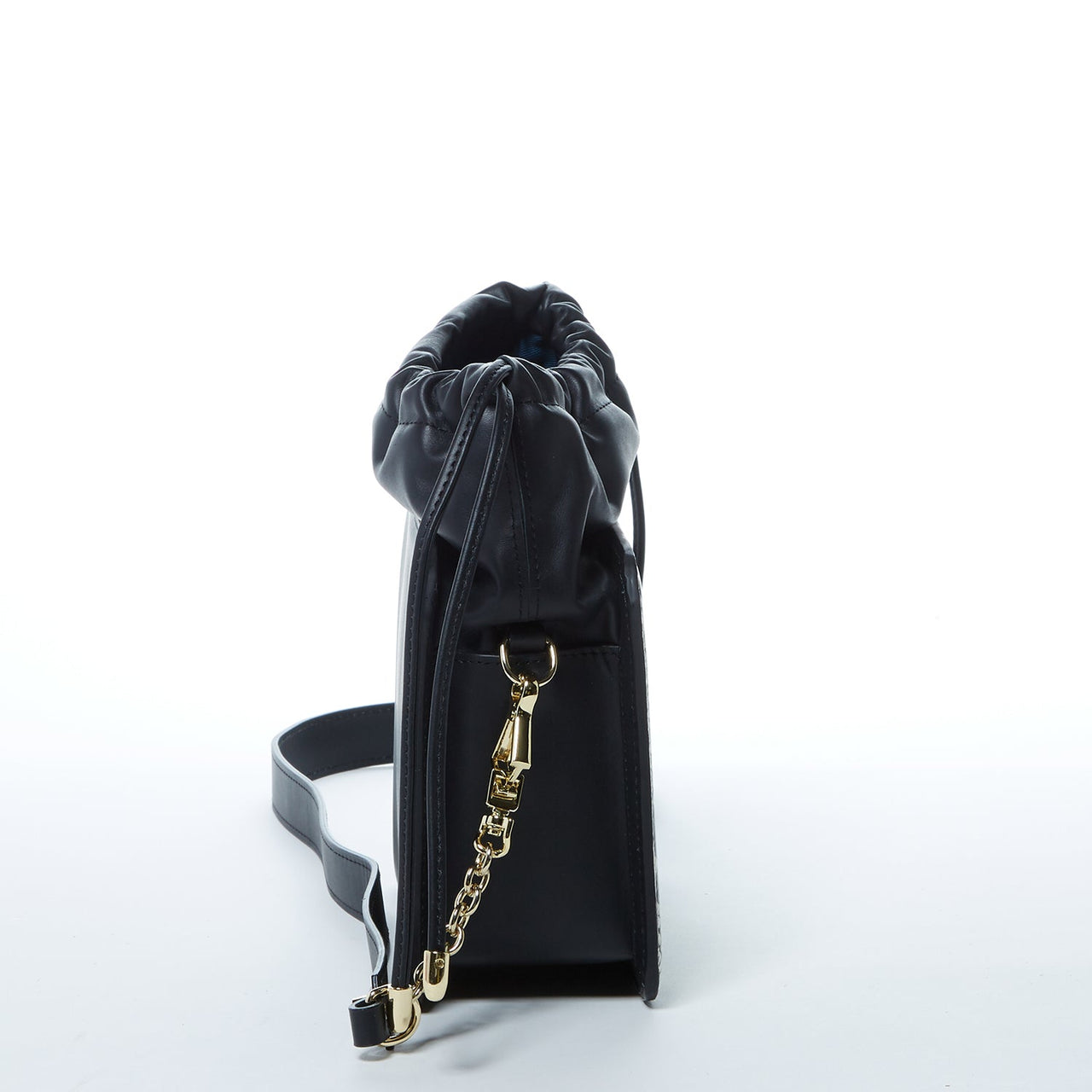 Patricia Black Leather Bucket Bag Snakeskin Design -