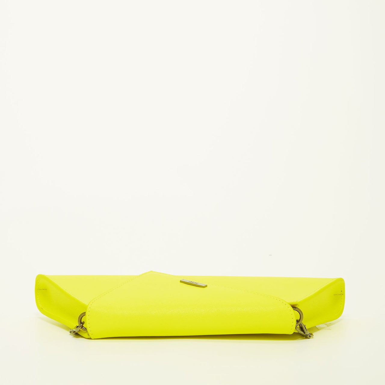 Angelica Electric Yellow Leather Clutch Purse -