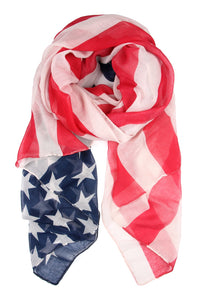 Thumbnail for Riah Fashion - American Flag Oblong Scarf -