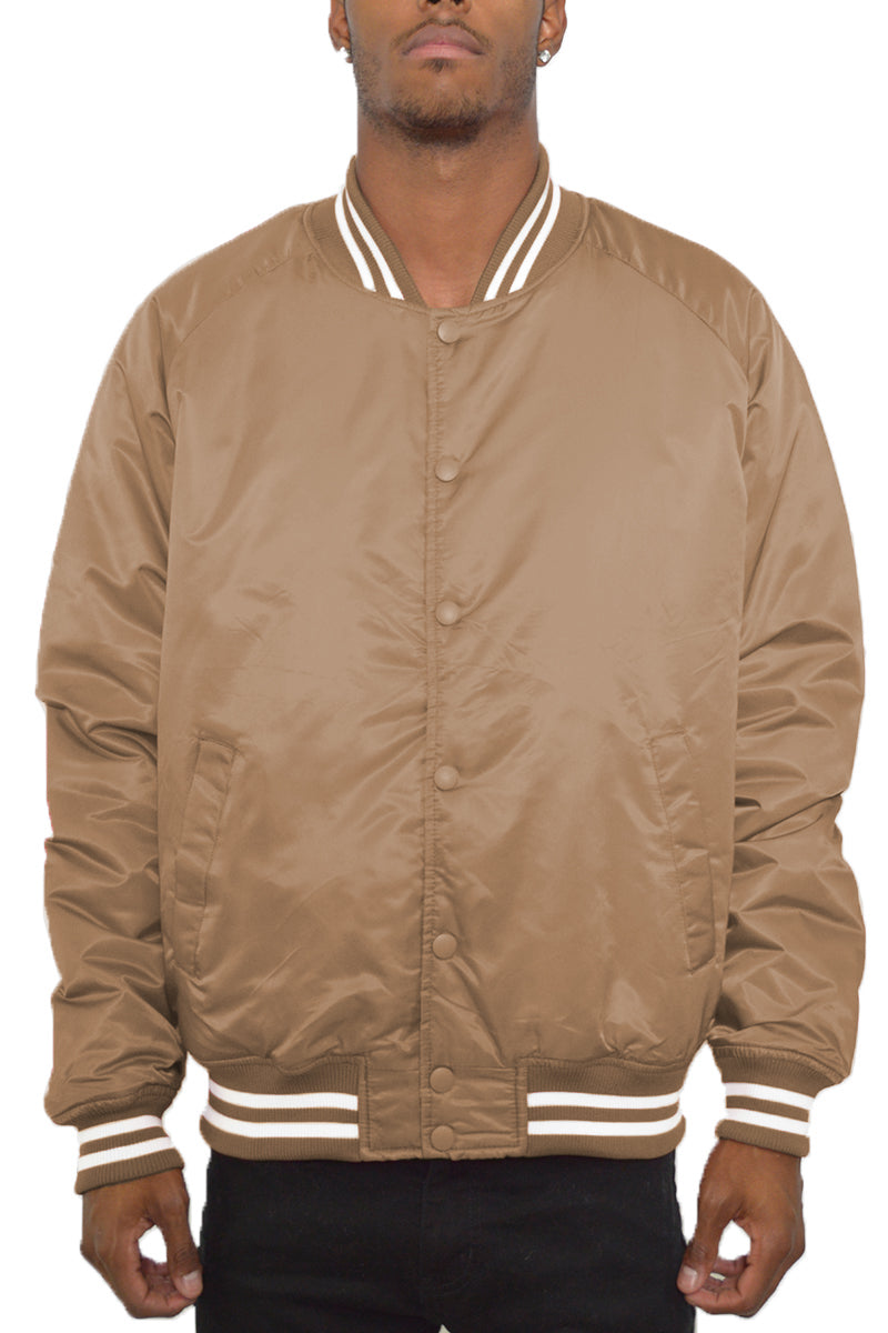 Classic Varsity Windbreaker Bomber Jacket - 1 COLOR -