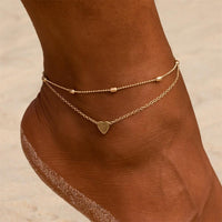 Thumbnail for Simple Heart Anklet Ankle Bracelet - 2 FINISHES -