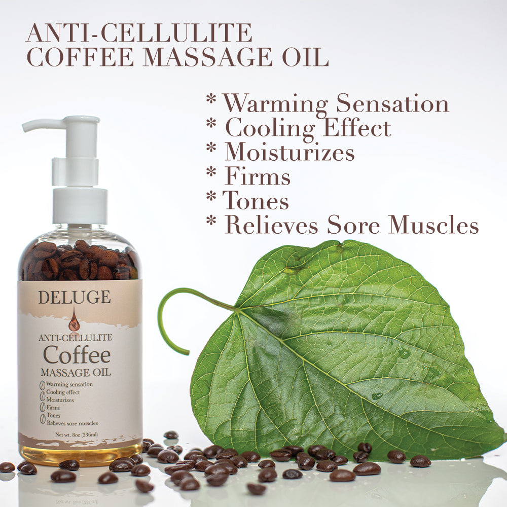 DELUGE - Anti-Cellulite Coffee Massage Oil - 8oz to 1GAL -