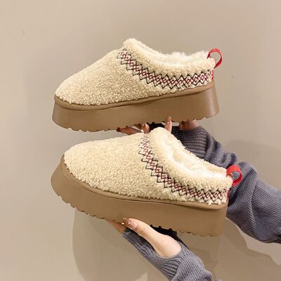 Braided Platform Slippers - T - 2 COLORS -