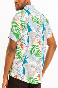 Thumbnail for WEIV - Digital Print Hawaiian Short Sleeve Shirt -