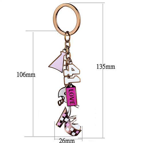 IP Coffee Light Stainless Steel Key Ring With Epoxy in Multi Color -