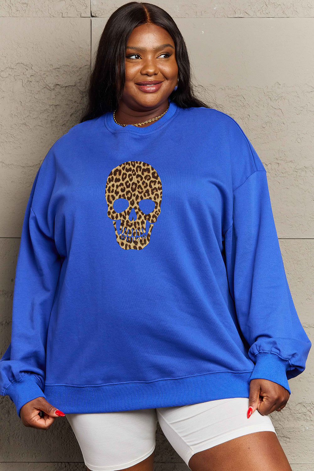 Drop Shoulder Graphic Sweatshirt - T - 6 COLORS -