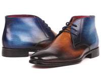 Thumbnail for Paul Parkman - Men's Chukka Boots Brown & Blue -