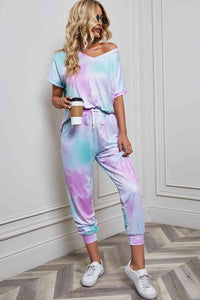 Thumbnail for Tie-Dye Top and Pants Set - 2 PCS. - T - 5 TIE DYE COLORS -