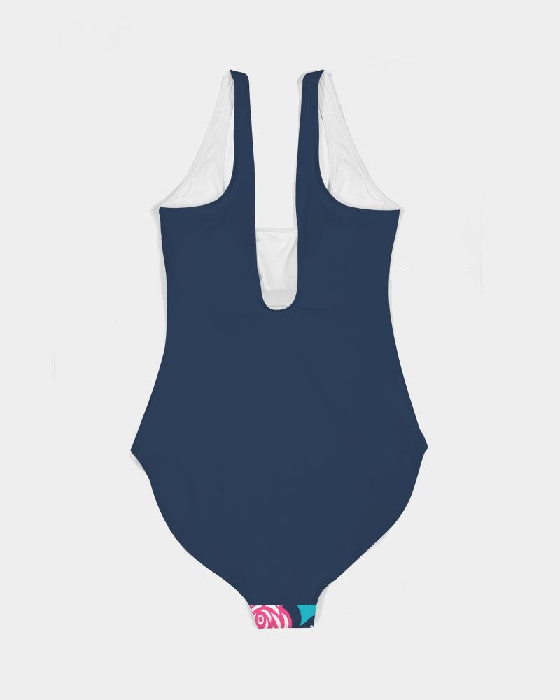 FYC - Women's Shore View Padded One-Piece Navy UPF 50 Swimsuit - 1 COLOR / PATTERN -