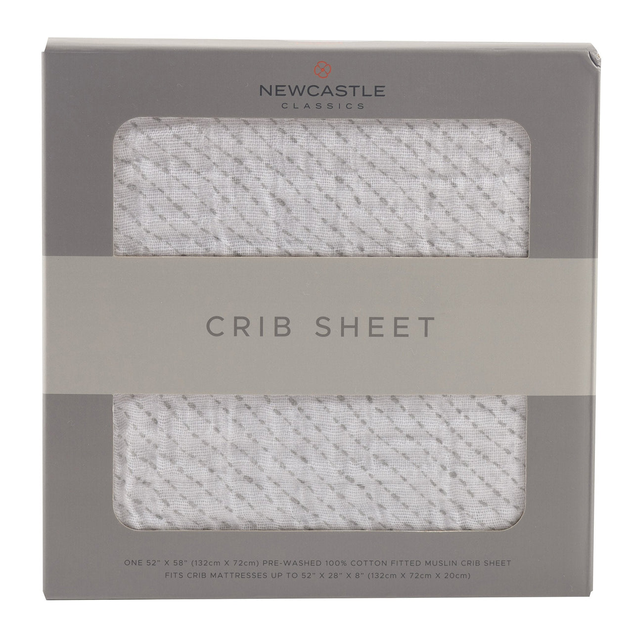 Newcastle - Spotted Wave Cotton Muslin Crib Sheet -