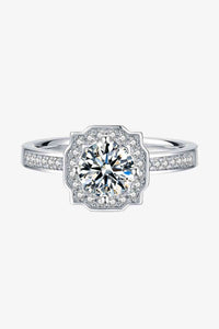 Thumbnail for 1 Carat Moissanite 925 Sterling Silver Halo Ring