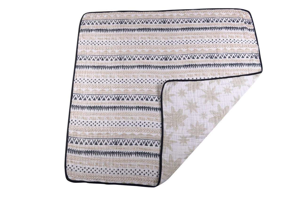 Pyramid and Boho Fields Cotton Muslin Newcastle Blanket -