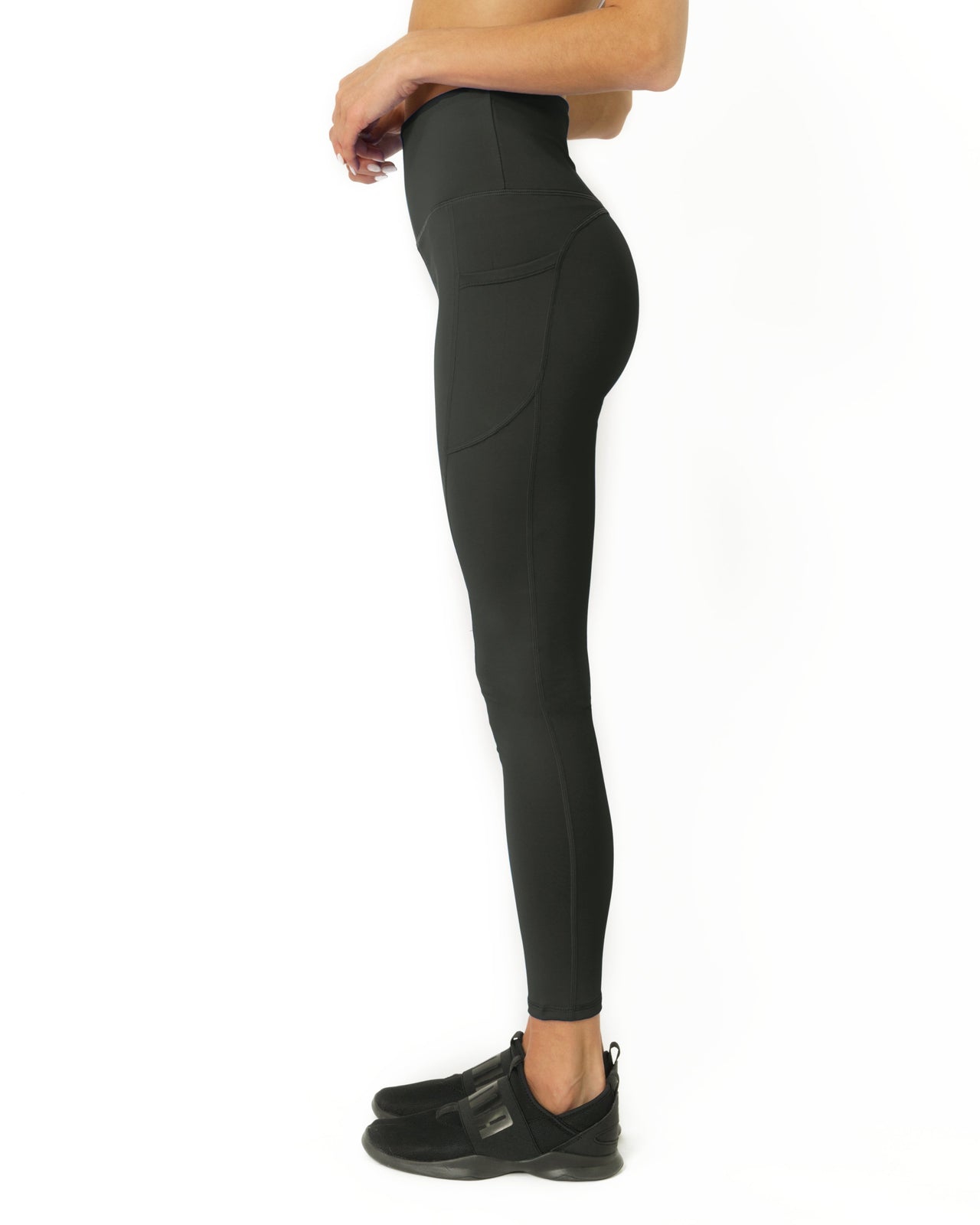 Savoy - High Waisted Yoga Leggings with pockets - Slate Grey - 1 COLOR -