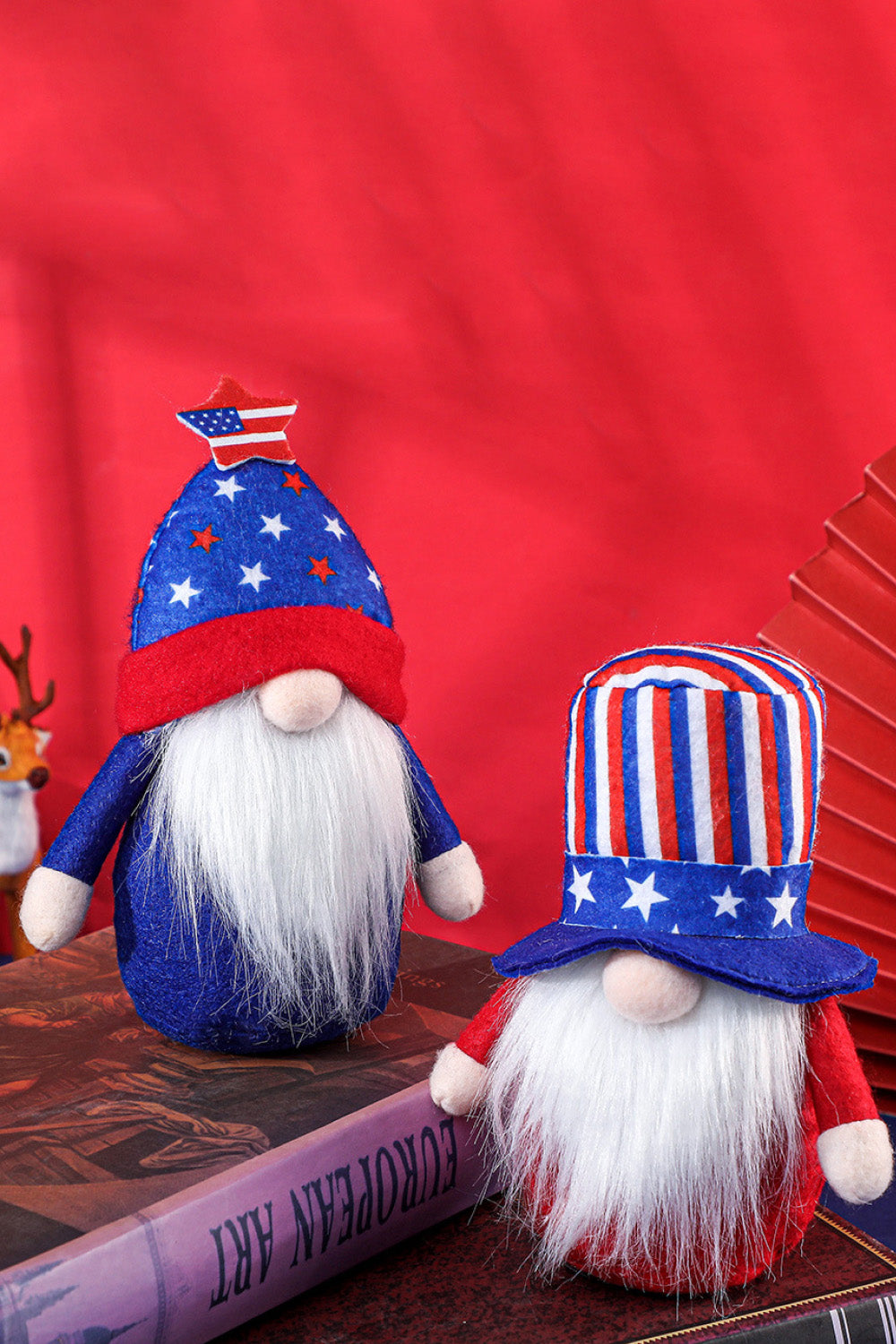 Set of 2 Independence Day Beard Gnomes - 7.8" - 2 PCS - 2 TYPES / SET - [5-10 DAY DELIVERY] - T -