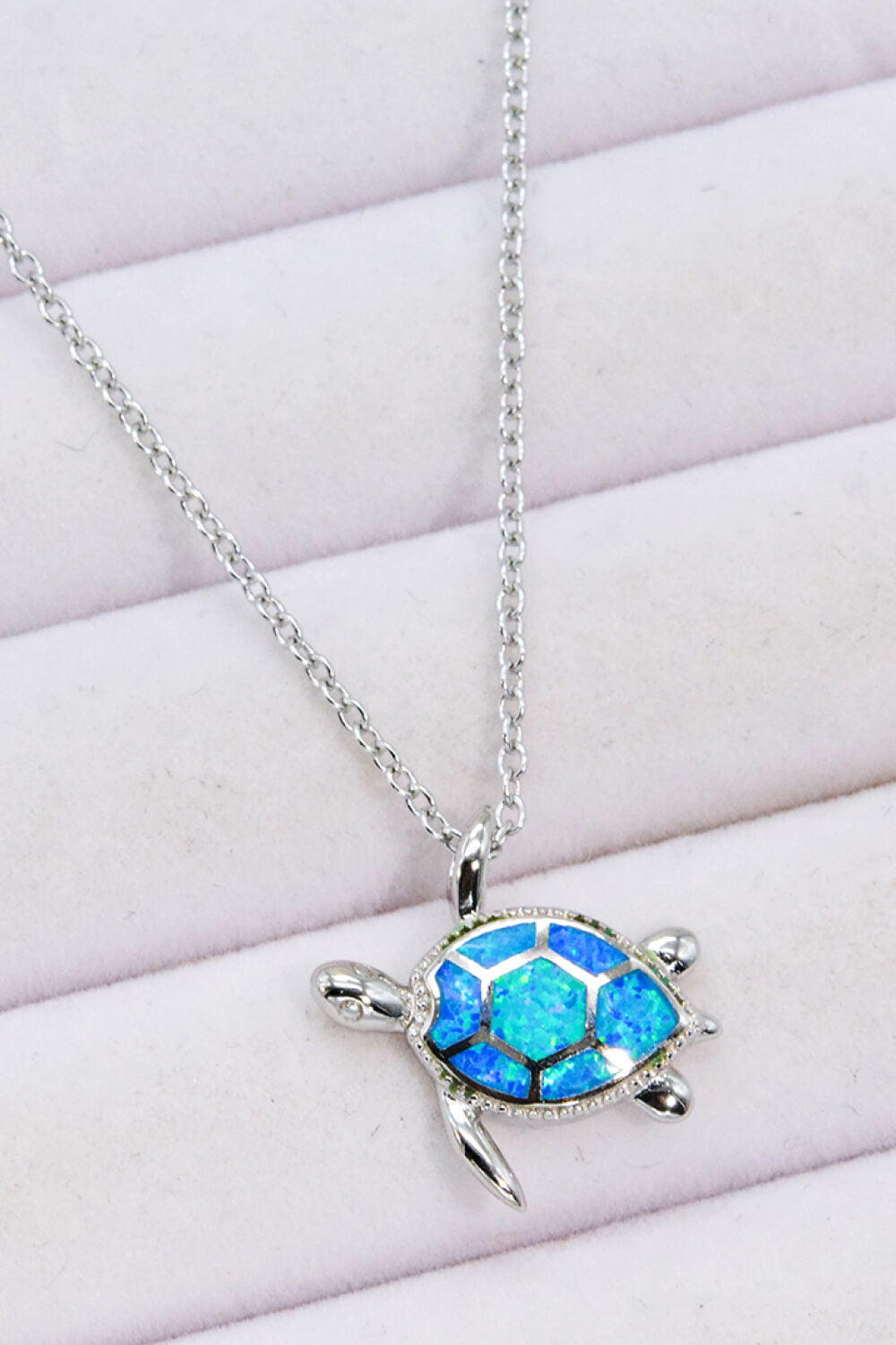 Opal Turtle Pendant Chain-Link Necklace - T - 1 COLOR -