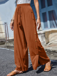 Thumbnail for Full Size Tassel Wide Leg Pants - T - 10 COLORS -