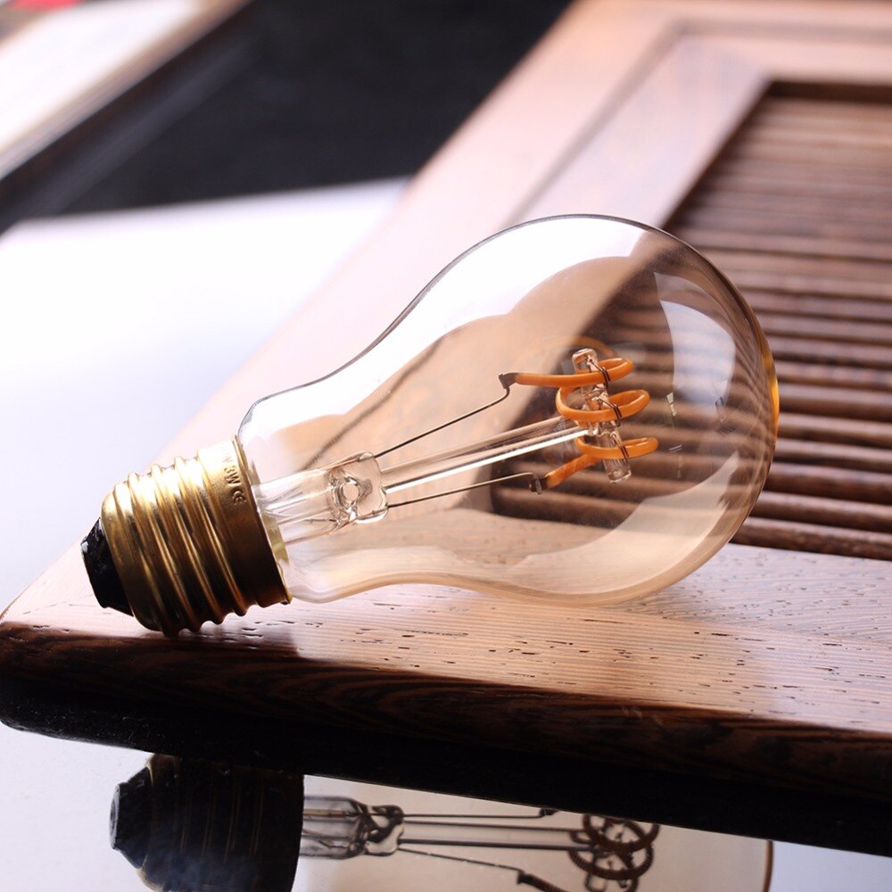 Retro Dimmable LED Edison Bulb E27 3W Gold Spiral Filament ST64 G125 Ampoule LED Lamp Incandescent Chandelier Decorative Lighting - [15 DAY DELIVERY] - 13 BULB TYPES - 2 WATTAGES -