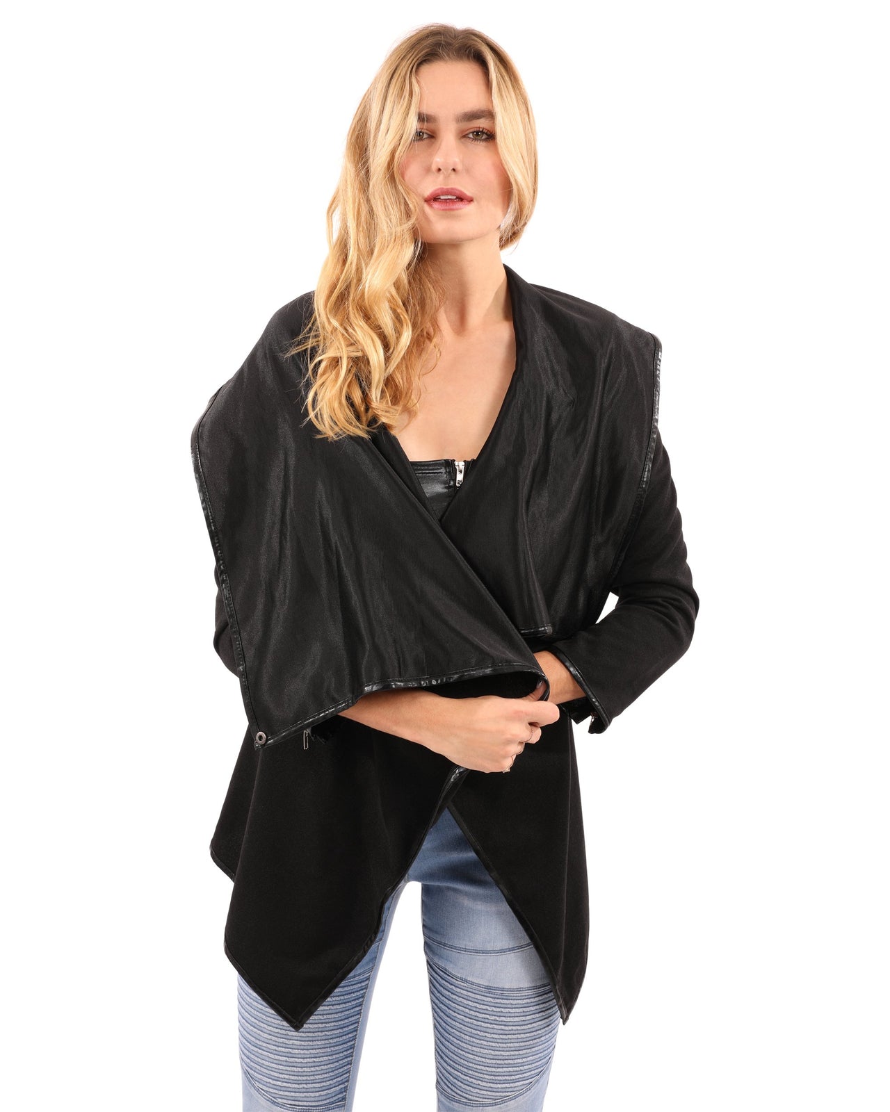 Savoy - Bowmont Drape Collar Jacket - 1 COLOR -