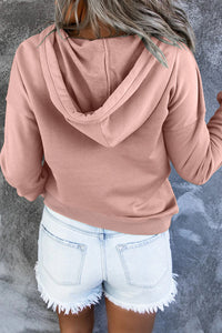 Thumbnail for Dropped Shoulder Long Sleeve Hoodie with Pocket - T - 9 COLORS -