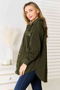 Thumbnail for Heimish Cozy Girl Full Size Button Down Shacket - SIZES S THRU 3XL - T - 1 COLOR -