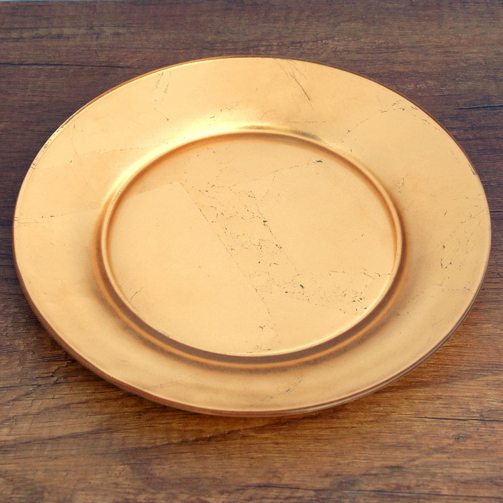 GILT - PRIMA Set/4 Gold Dinner Plates -