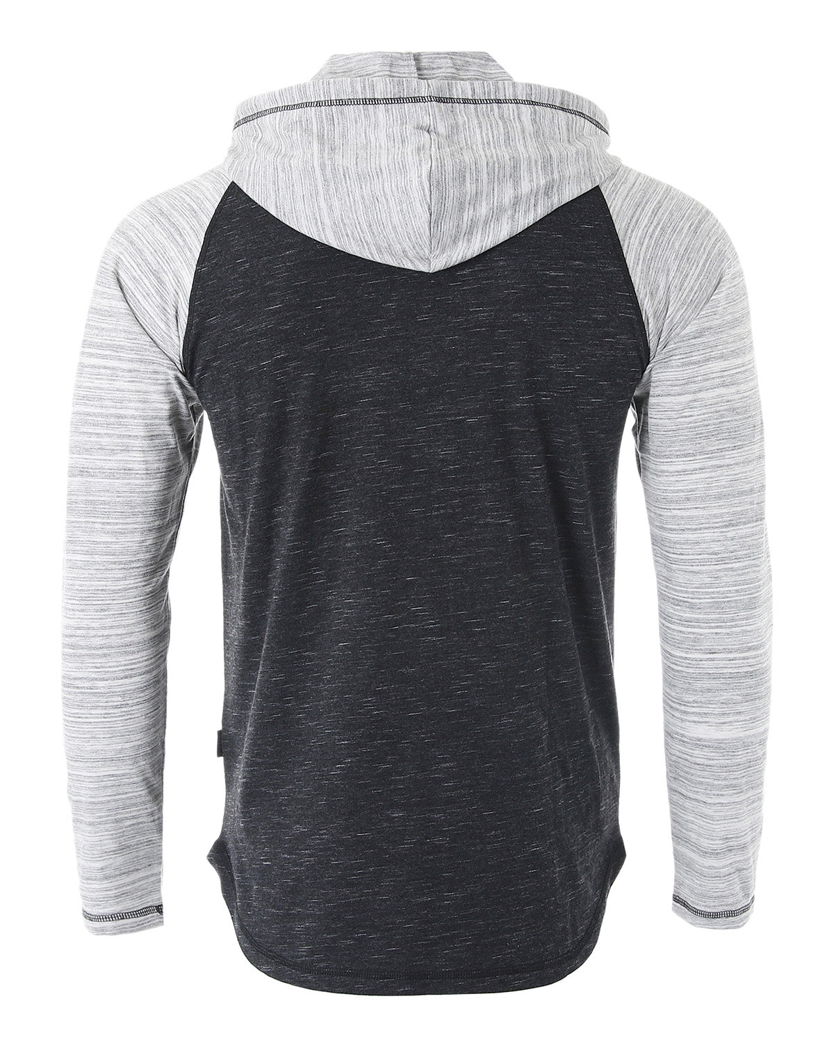 Long Sleeve Raglan Henley Round Bottom Hood T-Shirts - 1 COLOR