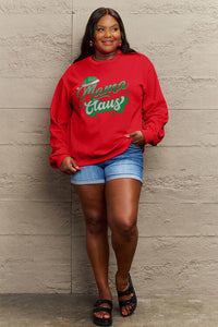 Thumbnail for Simply Love Full Size MAMA CLAUS Round Neck Sweatshirt - SIZES S THRU 3XL - T - 2 COLORS -