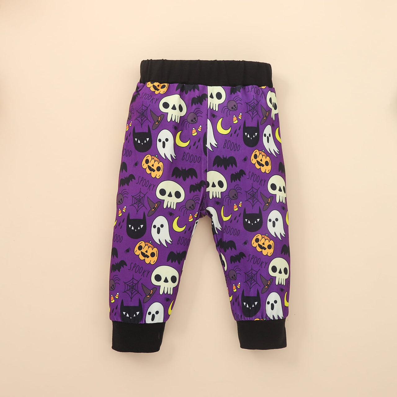 MY FIRST HALLOWEEN Graphic Round Neck Bodysuit and Printed Long Pants Set with Hat - 3 PCS. - T - 1 COLOR -