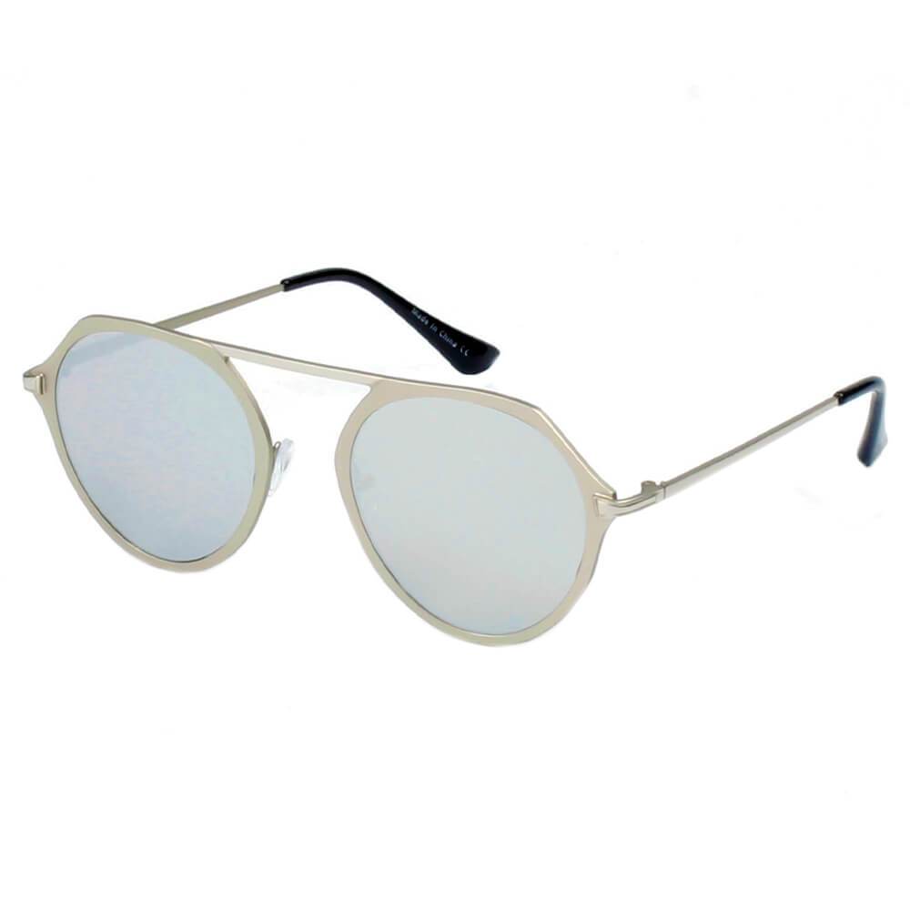 Dresden | A19 - Modern Flat Top Slender Round Sunglasses - 5 COLORS -