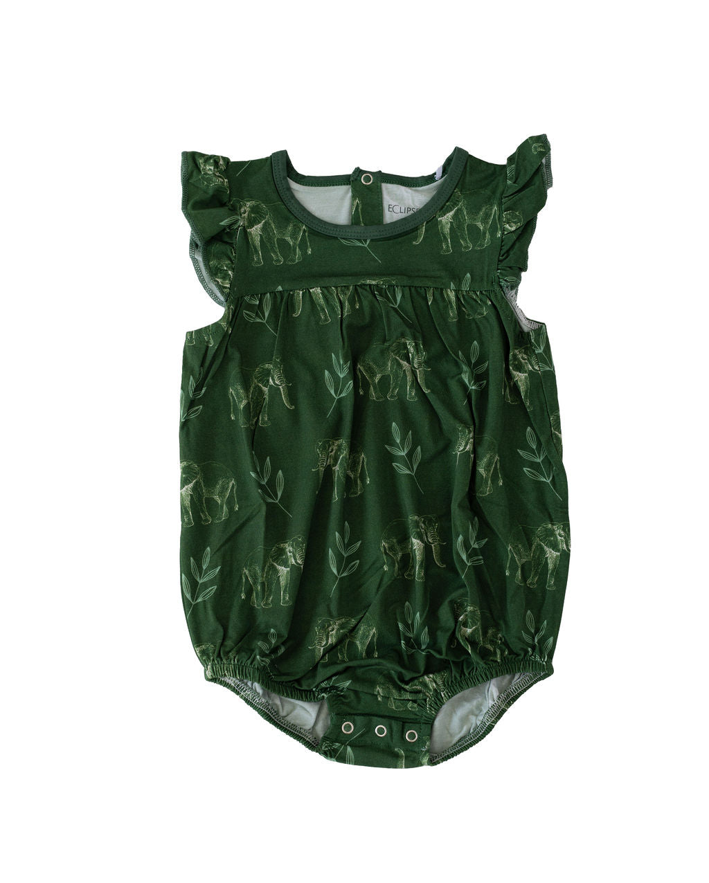 Eclipse Kids - Flutter Sleeve Romper - Elephants -