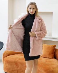 Thumbnail for Sharon Tatem - Faux Fur Coat - Elegant Fluffy Thick Warm Artificial Fur Coat - 8 COLORS -