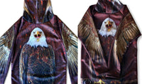 Thumbnail for Mouthman - BALD EAGLE Hoodie Sport Shirt by MOUTHMAN® - ADULT SIZES AVAILABLE! - 12 SIZES -