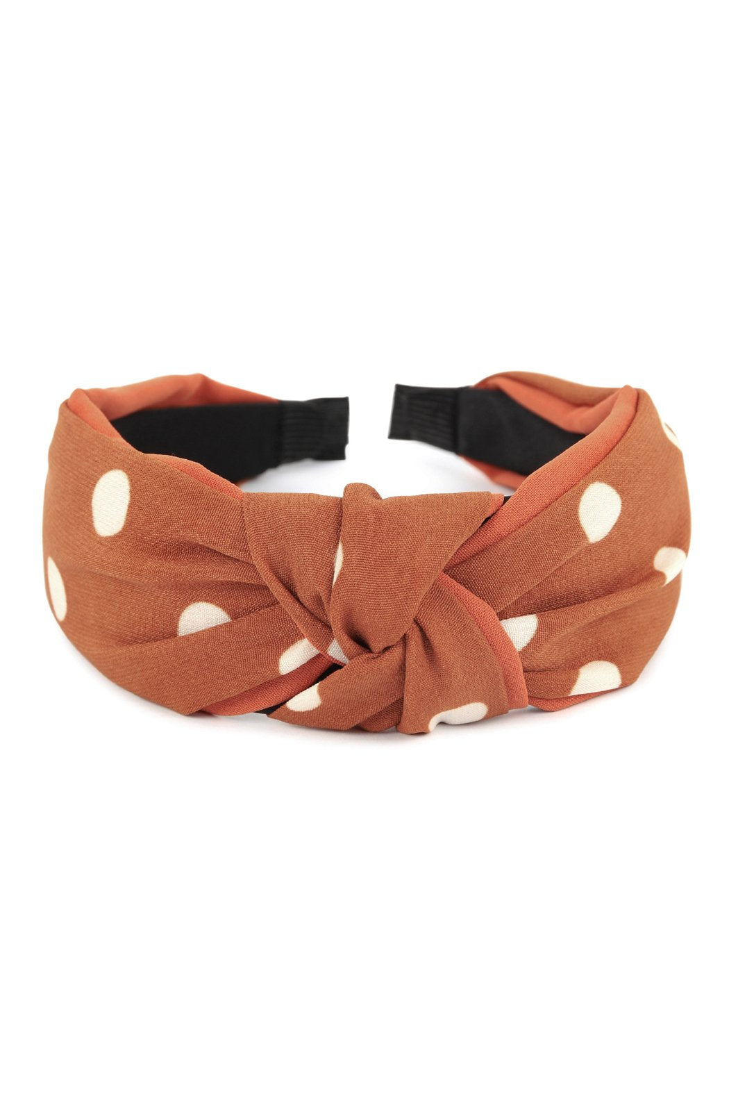 Riah Fashion - Polka Dots Tied Hair Band - 6 COLORS