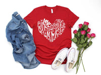 Thumbnail for Love Heart T-Shirt - 14 COLORS -